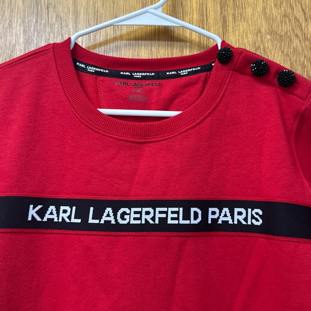 Karl Lagerfeld Sweatshirt Dress - Medium - Picture 2 of 4